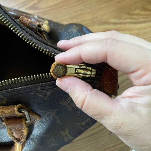 Vintage 1993 authentic Louis Vuitton brown monogram speedy 25 bag - Picture 12 of 16